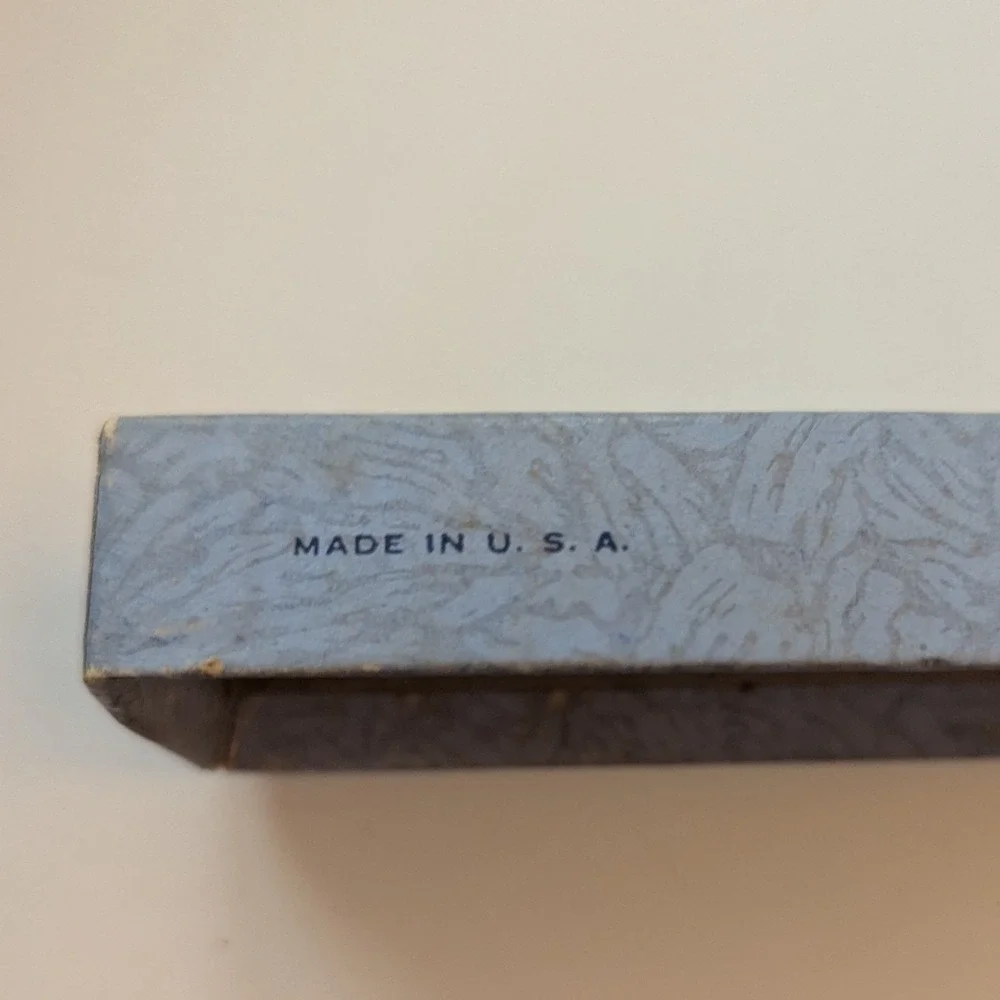Vtg Renwal Iron-Plas All-Purpose Knife Blue Plastic Serrated Feather Boxed